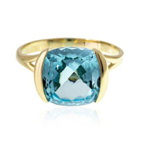 Anello in oro con Topazio Blu (dagen)