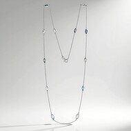 Collar en plata con Topacio azul cielo
