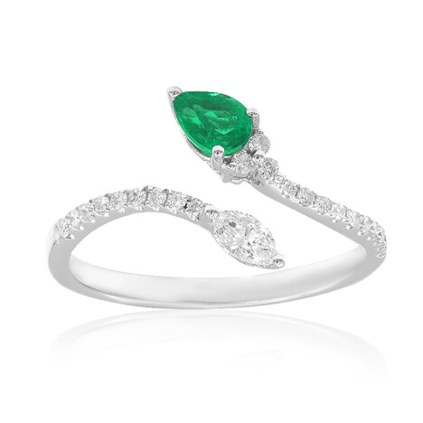 Gouden ring met een Colombiaanse smaragd (CIRARI)