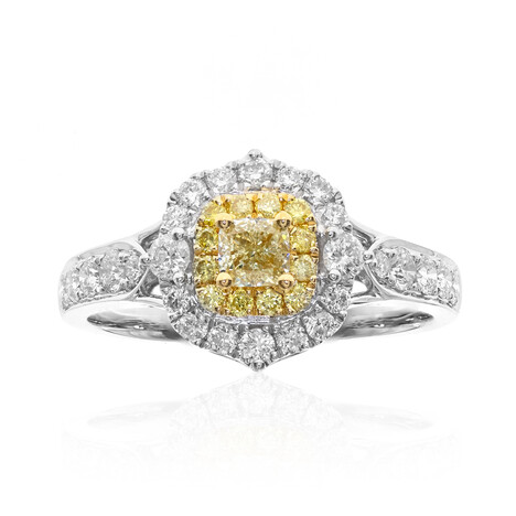 Anillo en oro con Diamante amarillo SI2 (CIRARI)