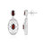 Boucles d'oreilles en argent et Grenat du Mozambique