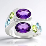 Anello in argento con Ametista (de Melo Essence)