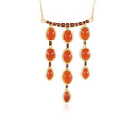 Collana in argento con Corniola (KM by Juwelo)