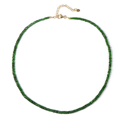 Collana in argento con Diopside Russo