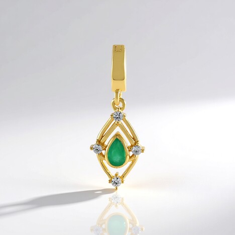 Ciondolo in argento con Smeraldo Russo