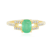 Anello in argento con Smeraldo Russo (Adela Silber)