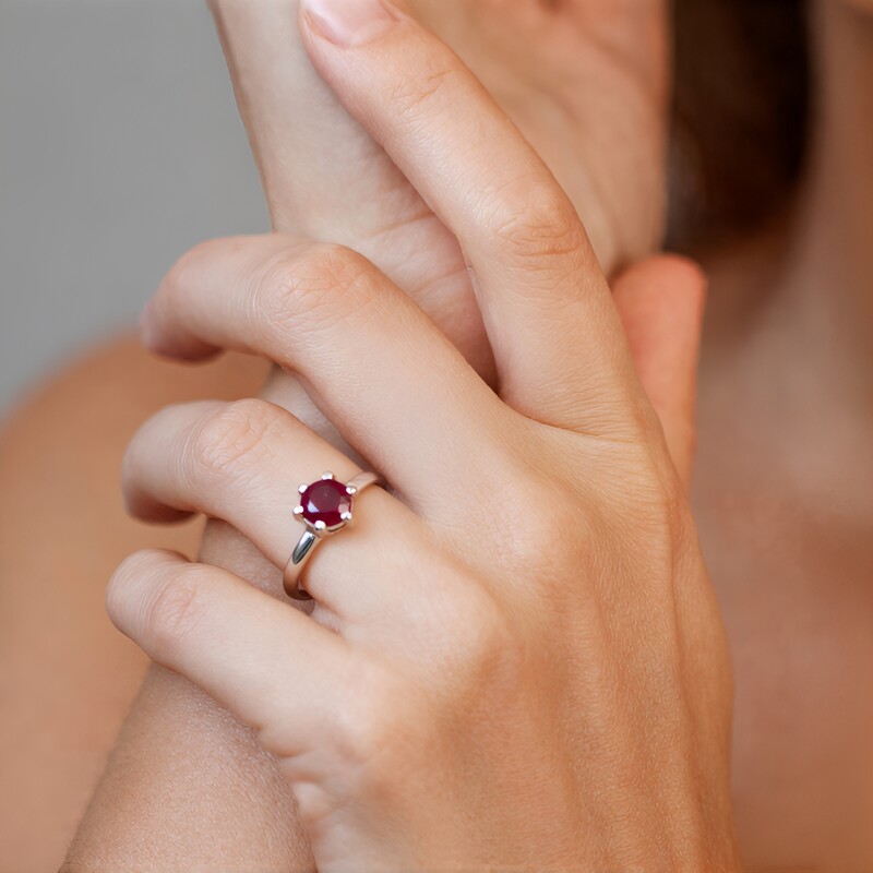 Madagaskar-Rubin-Silberring