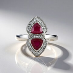 Bague en argent et Rubis de Madagascar