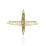 I2 Champagner-Diamant-Goldring (de Melo Gold)