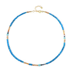 Collar en plata con Zafiro azul de Madagascar (Riya)