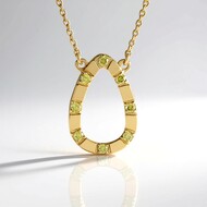 Collar en plata con Diamante amarillo I2 (de Melo Essence)