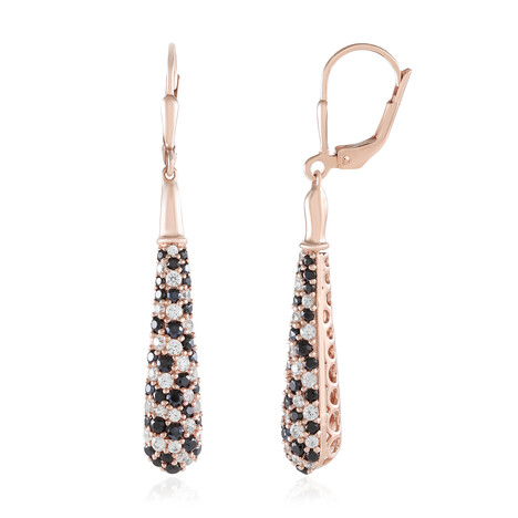 Orecchini in argento con Spinello Nero (KM by Juwelo)