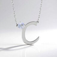Collana in argento con Pietra di Luna Arcobaleno