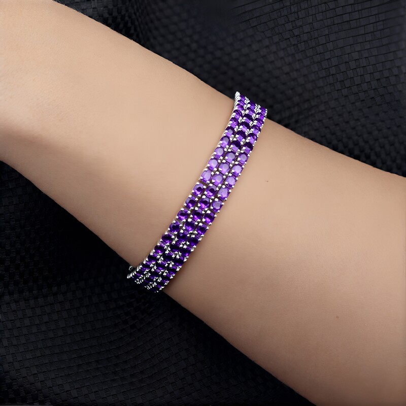 Bracciale in argento con Ametista Zambiana