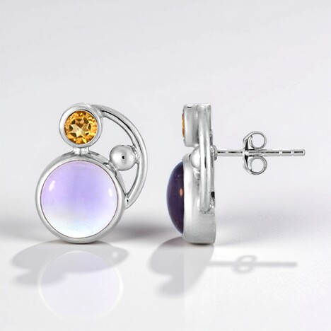 Orecchini in argento con Ametrina