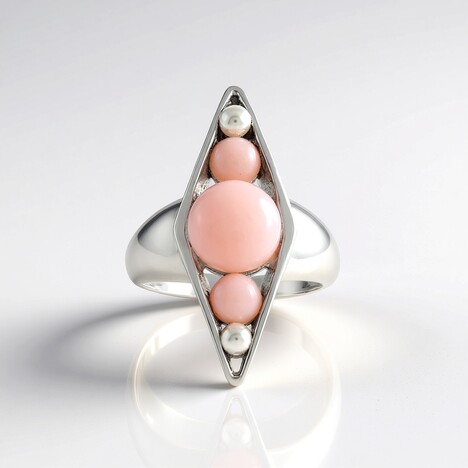 Anello in argento con Opale Rosa (de Melo Essence)