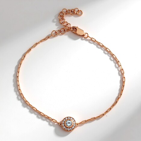 Bracciale in argento con Topazio Blu Svizzero (Adela Silber)