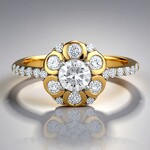 Anello in oro con Diamante SI1 (G) (Annette)