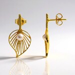 Orecchini in argento con Perla d'Acqua Dolce Bianca (Joias do Paraíso)