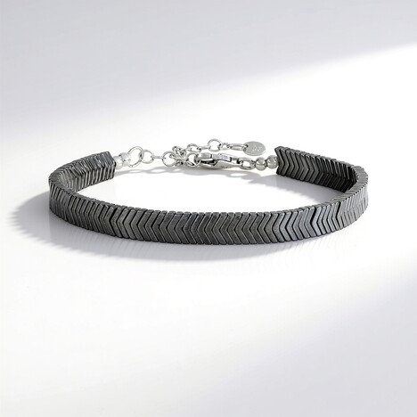 Bracciale in argento con Ematite Nera