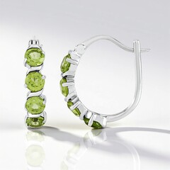 Orecchini in argento con Peridoto