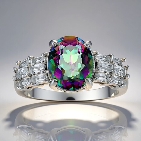Anello in argento con Quarzo Mistico