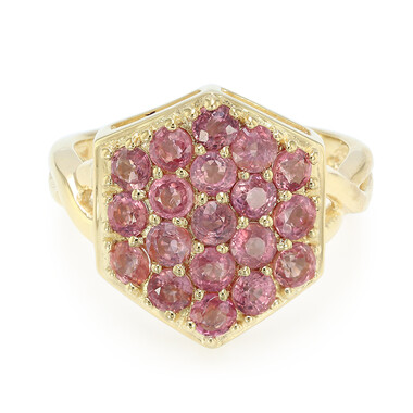 Anello in oro con Zaffiro Padparadscha (non riscaldato) (AMAYANI)