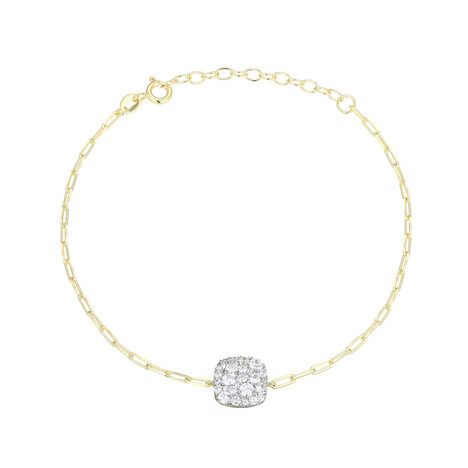 Zilveren armband met een zirkoon (Adela Silber)
