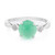 Green Chalcedony Silver Ring