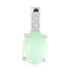 Pendentif en argent et Chrysoprase impériale