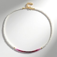 Collana in argento con Rubino