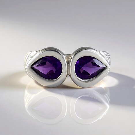 Anello in argento con Ametista (de Melo Essence)