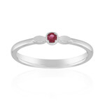 Roter Beryll-Silberring