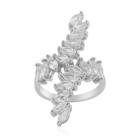 Bague en argent et Topaze blanche