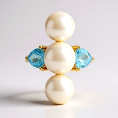 Anello in oro con Perla Bianca dei Mari del Sud