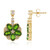 Russian Diopside Silver Earrings