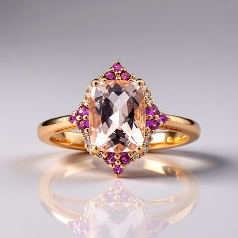 Anello in oro con Morganite AAA (CIRARI)