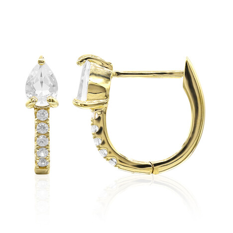 Orecchini in argento con Topazio Bianco