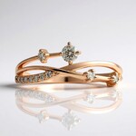 Anello in oro con Diamante Rose de France SI1 di Argyle (Annette)