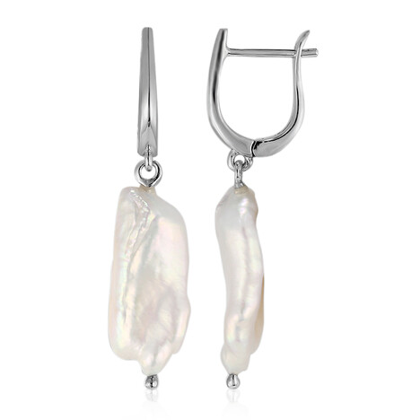 Zilveren oorbellen met zoetwater kweekparels (TPC)