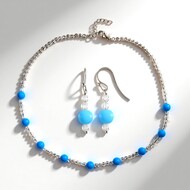 Set en plata con Ágata azul