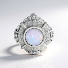 Ciondolo in argento con Opale di Welo