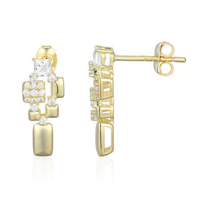 Pendientes en plata con Topacio blanco (Adela Silber)