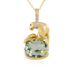 Collar en plata con Amatista verde