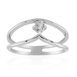 Weißer Topas-Silberring