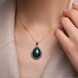 Pendentif en argent et Malachite (Art of Nature)