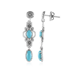 Pendientes en plata con Turquesa bella durmiente (Desert Chic)