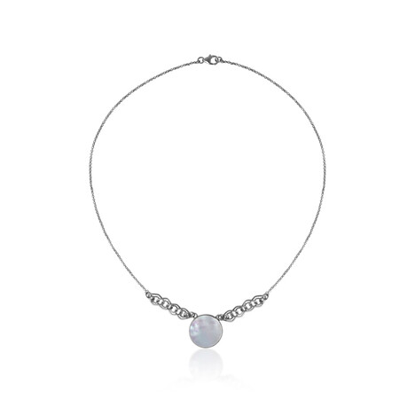 Perlmutt-Silbercollier (Bali Barong)