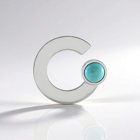 Ciondolo in argento con Turchese (MONOSONO COLLECTION)
