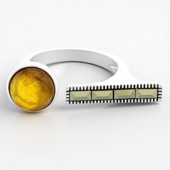 Anello in argento con Ambra